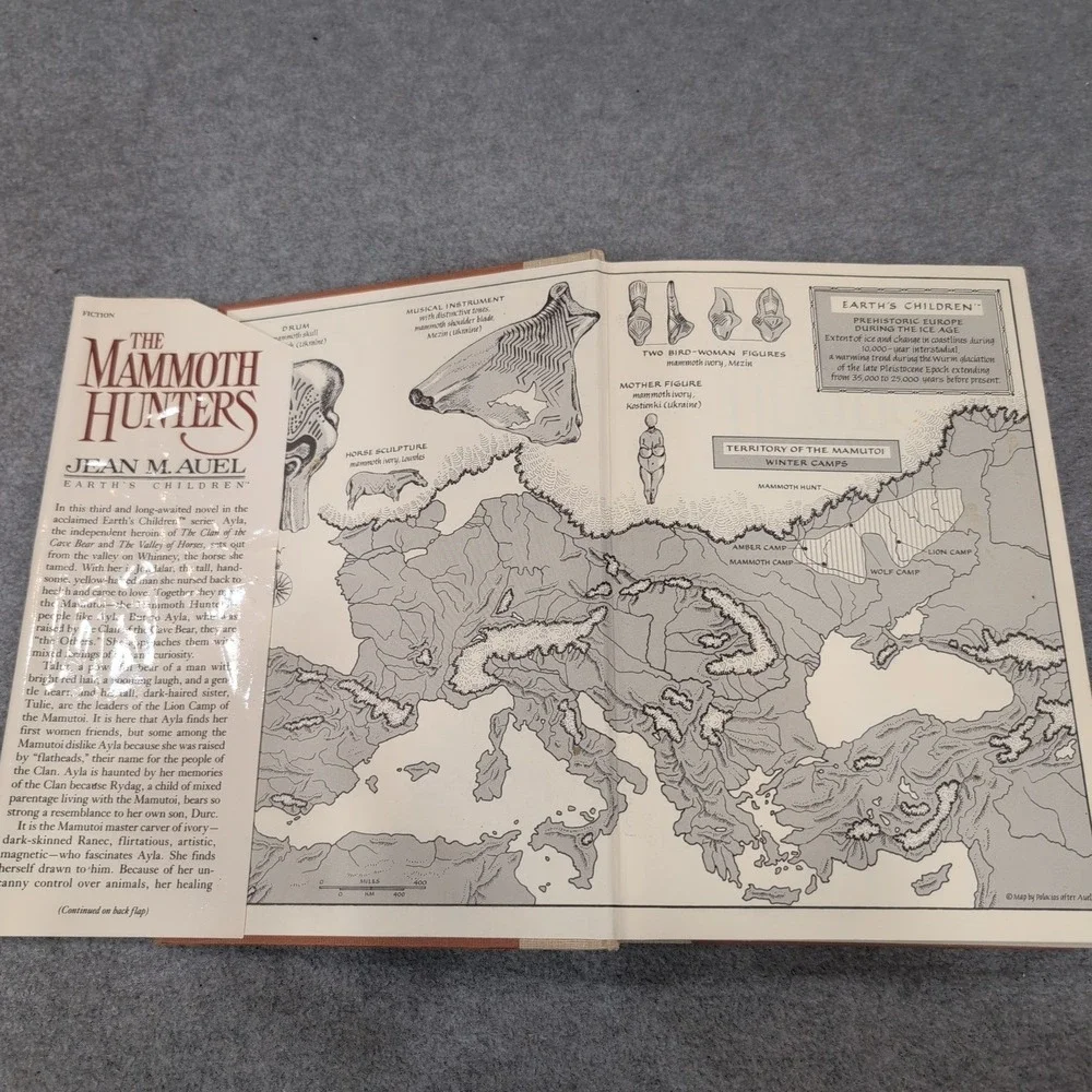 The Mammoth Hunters, Jean M Auel First Crown Edition, 1st Printing Hardcover 985 - Picture 3 of 4